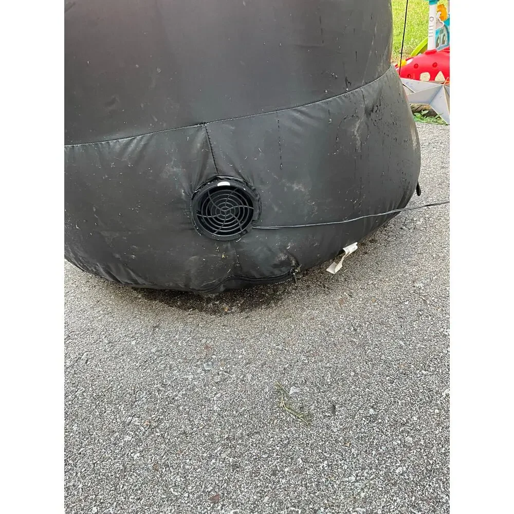 Inflatable black Santa Claus for yard, plug included